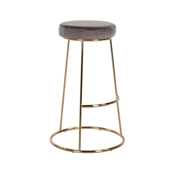 BRS1026/Bar stool Brandy Stone Velvet / gold
Fabric: Quartz Stone 100% Polyester | Legs: Iron