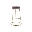 BRS1026/Bar stool Brandy Stone Velvet / gold
Fabric: Quartz Stone 100% Polyester | Legs: Iron