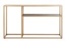 CON1064/OCTAVIA CONSOLE TABLE/BEIGE FAUX STONE/BLACK FAUX GRANITE/GO