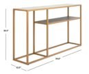 CON1064/OCTAVIA CONSOLE TABLE/BEIGE FAUX STONE/BLACK FAUX GRANITE/GO