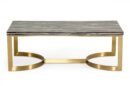 CT1091/Greely - Glam Black and Gold Marble Coffee Table