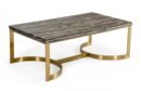 CT1091/Greely - Glam Black and Gold Marble Coffee Table