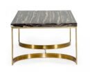 CT1091/Greely - Glam Black and Gold Marble Coffee Table