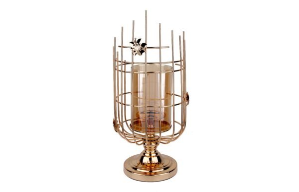 CH1050/GOLD FLOWER CANDLE 48 CM - Image 2
