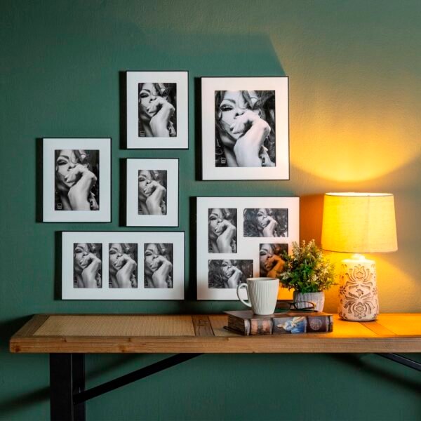 PF1030/MULTIPLE PHOTO FRAME BLACK-WHITE MDF - Image 2