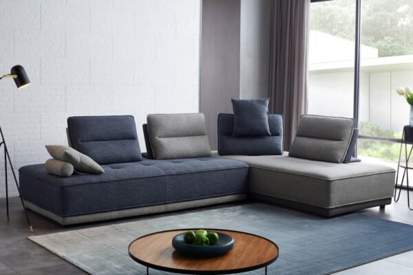 SF1057/Glen Blue & Grey Fabric Sectional Sofa - Image 4