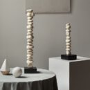 SL1052/WHITE STONE STACK DECORATION