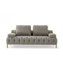 SO1021/Casa Ladera - Glam Grey and Gold Fabric Loveseat