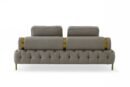 SO1021/Casa Ladera - Glam Grey and Gold Fabric Loveseat