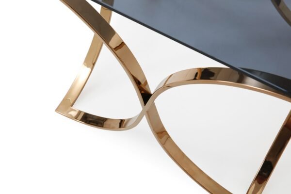 ST1061/CHEROKEE SMOKED GLASS & ROSEGOLD END TABLE - Image 3