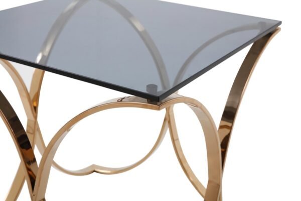 ST1061/CHEROKEE SMOKED GLASS & ROSEGOLD END TABLE - Image 4