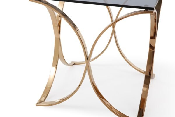 ST1061/CHEROKEE SMOKED GLASS & ROSEGOLD END TABLE - Image 5