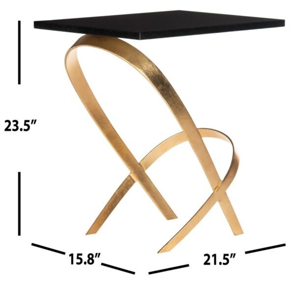 ST1066/DOVIE SIDE TABLE / GOLD/BLACK - Image 5