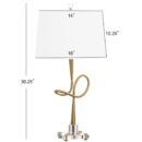 TL1078/HENSLEY  TABLE LAMP/GOLD & CLEAR/METAL & CRYSTAL