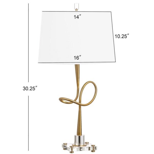 TL1078/HENSLEY  TABLE LAMP/GOLD & CLEAR/METAL & CRYSTAL - Image 5