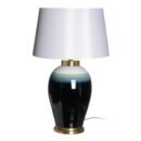 TL1082/TABLE LAMP WHITE-BLUE CERAMIC-FABRIC
