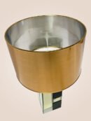 TL1086/TABLE LAMP MIRROR GOLD GLASS-FABRIC