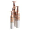 VS1268/VASE CREAM-BLUE CERAMIC DECORATION