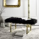 BN1009/MAIA FAUX LAMB BENCH