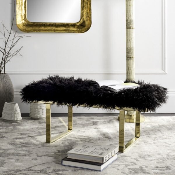 BN1009/MAIA FAUX LAMB BENCH