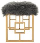 BN1010/MERA FAUX SHEEPSKIN BENCH