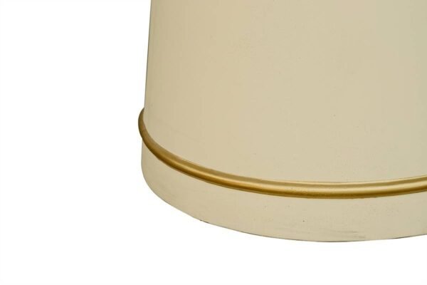 CT1077/HOLLY Modern Off-White Concrete & Brass Coffee Table - Image 3