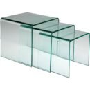 ST1039/Set of 3 Transparent Side Tables DIMENSIONS (CM): 42 x 42 x 42