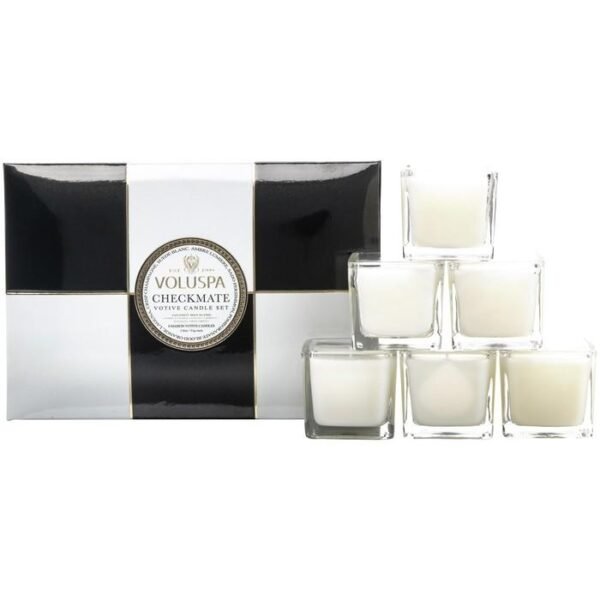 SC1069/MAISON CHECKMATE 6 VOTIVE CANDLE GIFT SET - Image 3