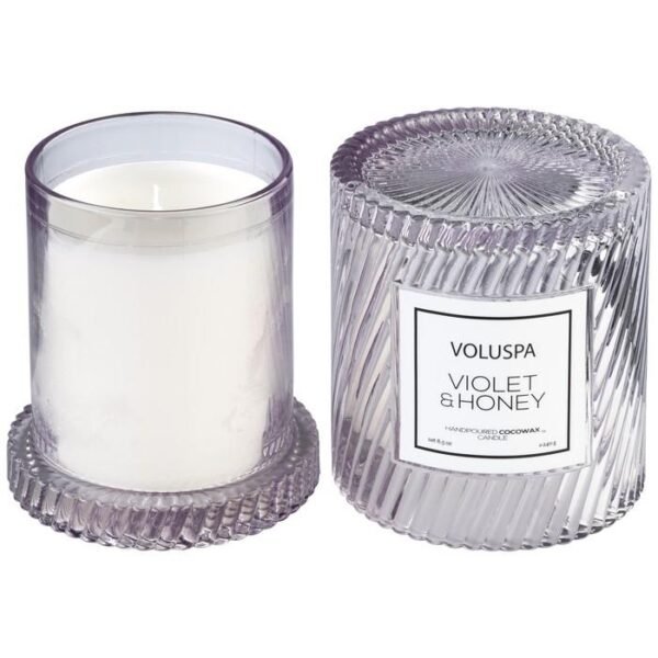 SC1087/VIOLET & HONEY ICON CLOCHE COVER CANDLE - Image 2