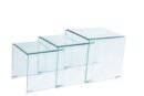 ST1039/Set of 3 Transparent Side Tables DIMENSIONS (CM): 42 x 42 x 42