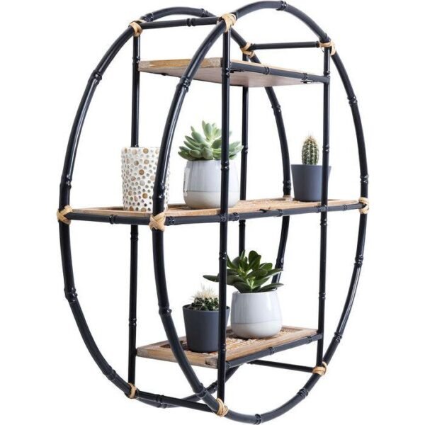 WS1012/Wall Shelf Jungle Bamboo Black 60cm
