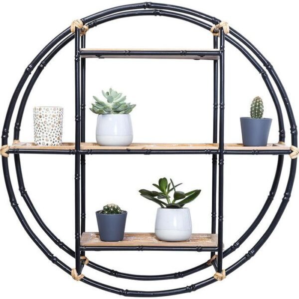 WS1012/Wall Shelf Jungle Bamboo Black 60cm - Image 4
