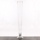 VS1226/VASE CONIC TRANSPARENT GLASS. 11 X 11 X 80 CM
