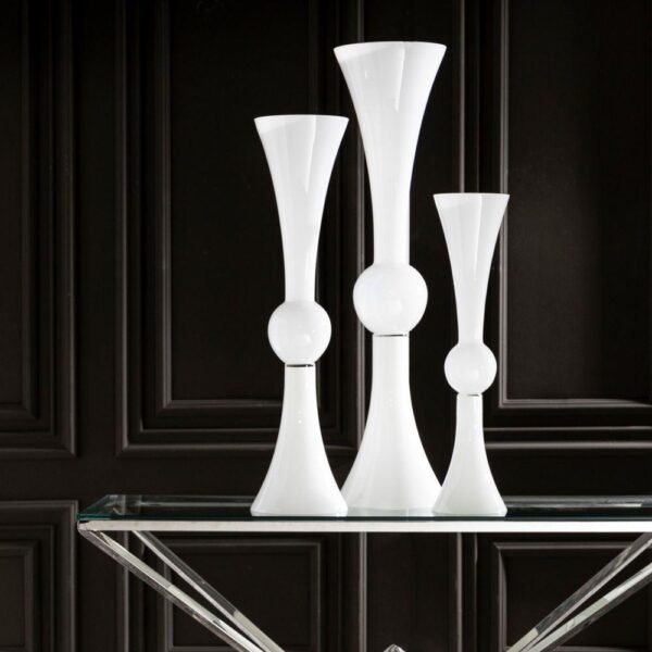 VS1229/VASE WHITE GLASS. DECORATION - Image 3